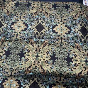 Paula Nadelstern Opulence Benartex Black Gold Turquoise Cotton Quilting Fabric